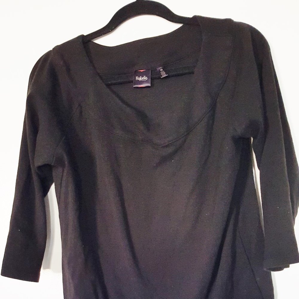 Rafaella Sweater 1X Womens L/S Scoop Neck 100% Cotton
